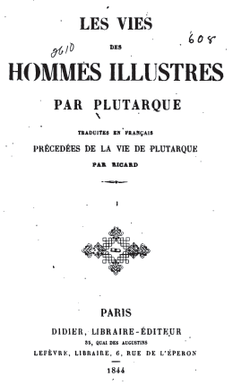 Plutarque, traduit par R. Richard