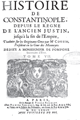 Anne Comnène traduit par Mr. Cousin