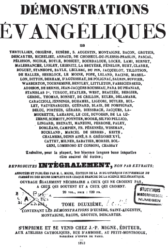 Eusèbe de Césarée : Démonstration évangélique