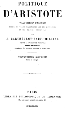 Aristote : Politique