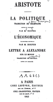 Aristote : Politique